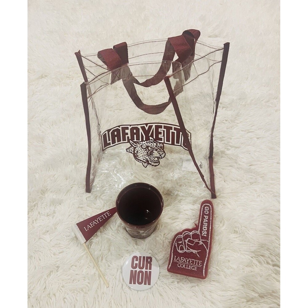Lafayette College Clear Stadium Bag w/Sports Fan & Spirit Gear (Bed Party Ready) - Picture 5 of 16